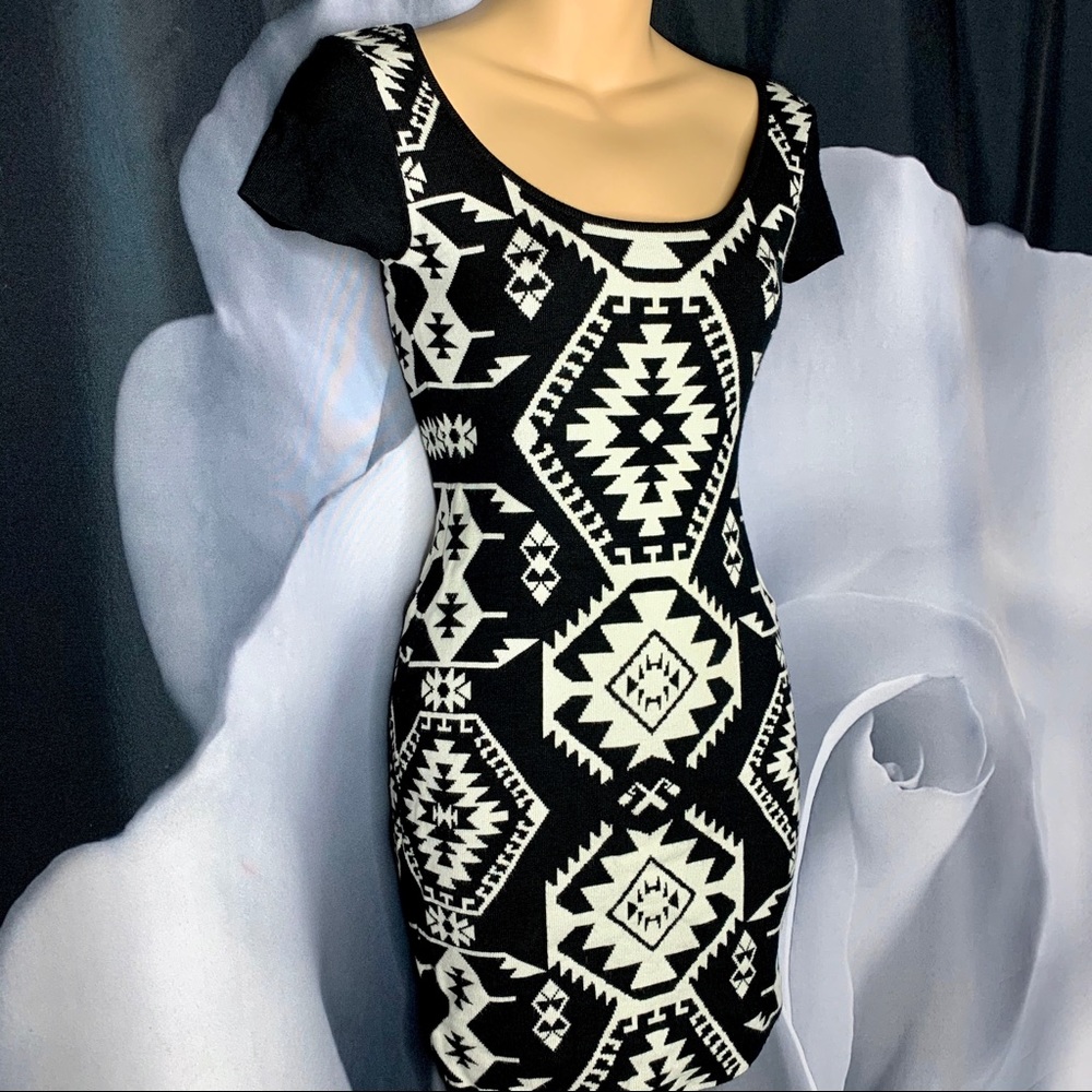 Aztec Print Bodycon Dress
